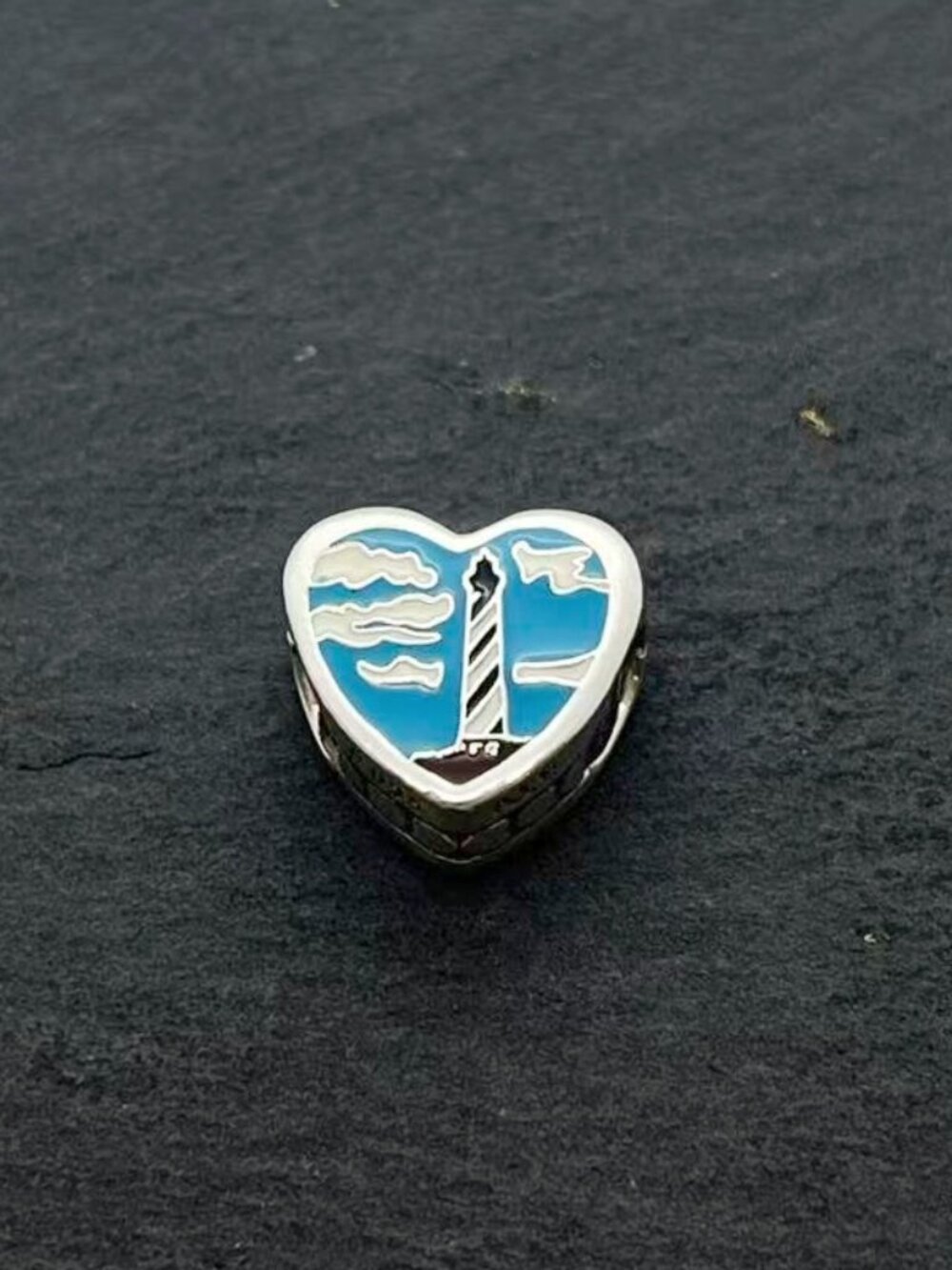 Pandora Cape Hatteras Lighthouse Heart Charm North Carolina Travel Jewelry